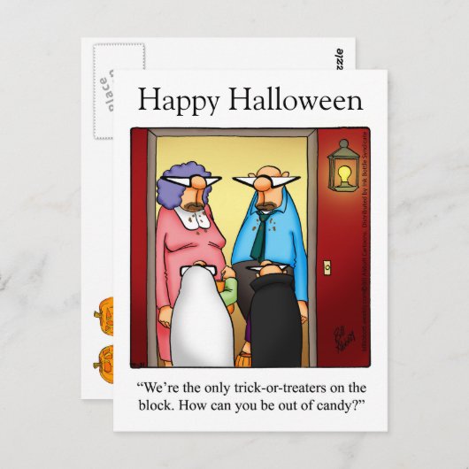 Halloween Humor Briefkaarten "Spectickles" (Voorkant / Achterkant)