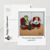 Halloween Humor Briefkaarten "Spectickles" (Voorkant / Achterkant)