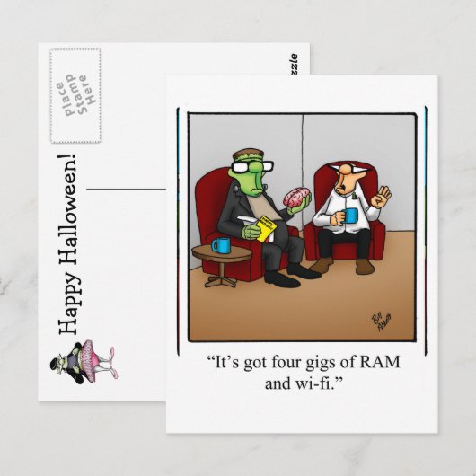 Halloween Humor Briefkaarten "Spectickles" (Voorkant / Achterkant)