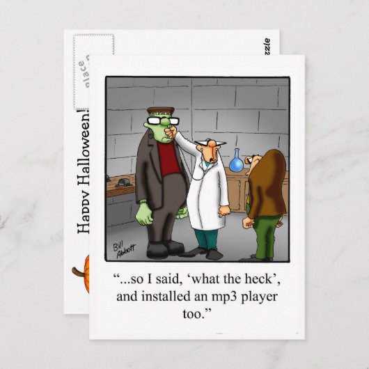 Halloween Humor Briefkaarten "Spectickles" (Voorkant / Achterkant)