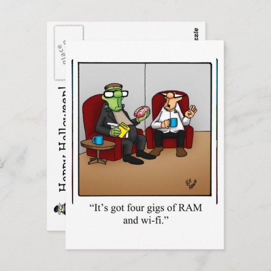 Halloween Humor Briefkaarten "Spectickles" (Voorkant / Achterkant)