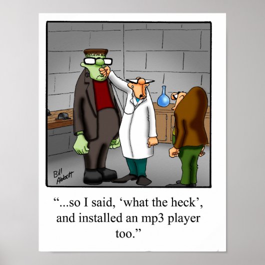 Halloween Humor Frankenstein Poster (Voorkant)
