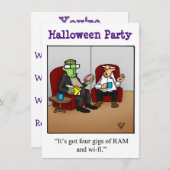 Halloween Humor Party Invitations "Spectickles" Kaart (Voorkant / Achterkant)