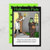 Halloween Humor Party Invitations "Spectickles" Kaart (Voorkant / Achterkant)