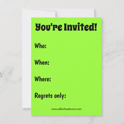 Halloween Humor Party Invitations "Spectickles" Kaart (Achterkant)