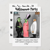 Halloween Humor Party Invitations "Spectickles" Kaart (Voorkant / Achterkant)