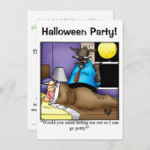 Halloween Humor Party Invitations "Spectickles" Kaart (Voorkant / Achterkant)