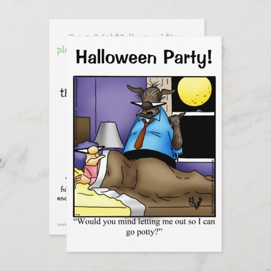 Halloween Humor Party Invitations "Spectickles" Kaart (Voorkant / Achterkant)