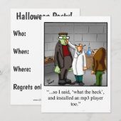 Halloween Humor Party Invitations "Spectickles" Kaart (Voorkant / Achterkant)