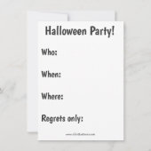 Halloween Humor Party Invitations "Spectickles" Kaart (Achterkant)