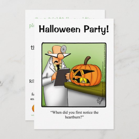 Halloween Humor Party Invitations "Spectickles" Kaart (Voorkant / Achterkant)
