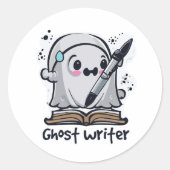 Halloween humor ronde sticker (Voorkant)