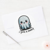 Halloween humor ronde sticker (Envelop)