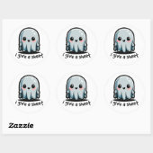 Halloween humor ronde sticker (Vel)