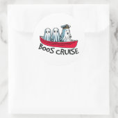 Halloween humor ronde sticker (Tas)