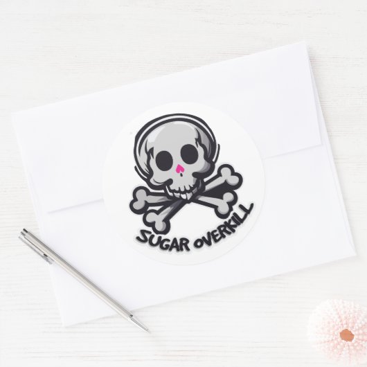 Halloween humor ronde sticker (Envelop)