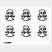 Halloween humor ronde sticker (Vel)