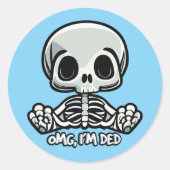 Halloween humor ronde sticker (Voorkant)