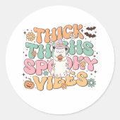 Halloween Humor Spooky Ronde Sticker (Voorkant)