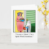 Halloween Humor Wenskaart Kaart (Gele Bloem)