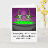 Halloween Humor Wenskaart voor Halloween Kaart (Gele Bloem)