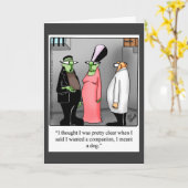 Halloween Humor Wenskaart voor Halloween Kaart (Gele Bloem)