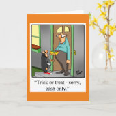 Halloween Humor Wenskaart voor Halloween Kaart (Gele Bloem)