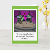 Halloween Humor Wenskaart voor Halloween Kaart (Gele Bloem)