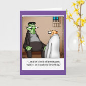 Halloween Humor Wenskaart voor Halloween Kaart (Gele Bloem)