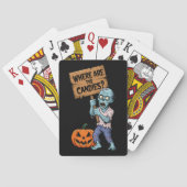 Halloween Humour Zombie Bonbons Pokerkaarten (Achterkant)
