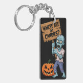 Halloween Humour Zombie Bonbons Sleutelhanger (Voorkant Links)