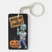 Halloween Humour Zombie Bonbons Sleutelhanger (achterkant)