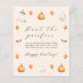 Halloween Hunt de Fopspeen Baby Shower Spelletjes Flyer (Voorkant)