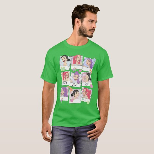 Halloween Huntrix Polaroid Frames T-shirt (Voorkant volledig)