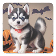 Halloween Husky Puppy sticker