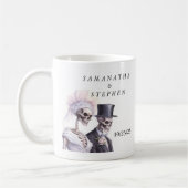 Halloween Huwelijk Skelet Koppel  Koffiemok (Links)