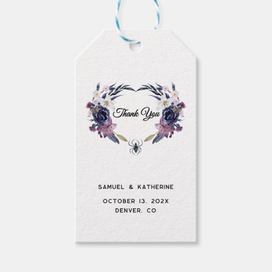 Halloween Huwelijks Cadeautag Cadeaulabel (Voorkant)