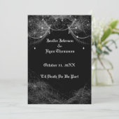 Halloween-huwelijksuitnodiging Kaart (Staand voorkant)