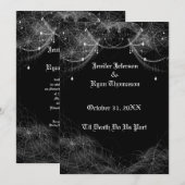 Halloween-huwelijksuitnodiging Kaart (Voorkant / Achterkant)