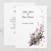 Halloween-huwelijksuitnodiging Kaart (Voorkant / Achterkant)