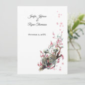 Halloween-huwelijksuitnodiging Kaart (Staand voorkant)