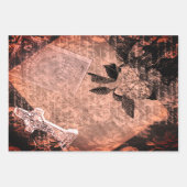 Halloween Hydrangea en Cross  Book Page Inpakpapier Vel (Voorkant 3)