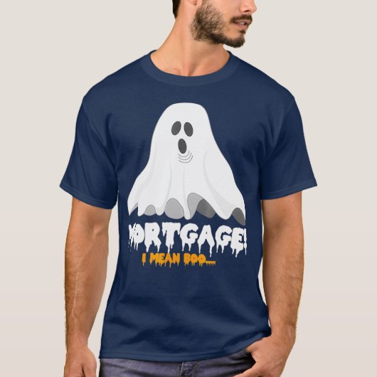 Halloween Hypotheek Ik bedoel Boo Funny Ghost T-shirt (Voorkant)