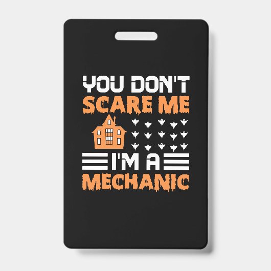 Halloween I Am A Mechanic Birthday Badge (Voorzijde)