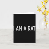 Halloween I Am A Rat Funny Rats Lover I Heart Rat Kaart (Gele Bloem)