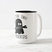 Halloween I Found This Humerus Ghost  Tweekleurige Koffiemok (Voorkant rechts)