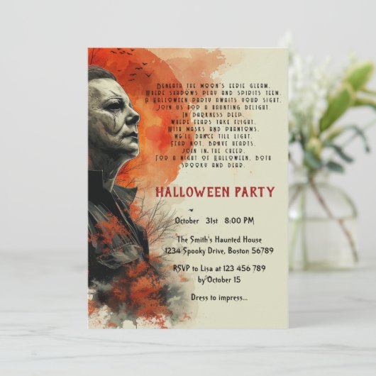 Halloween I Gedicht Kaart (Staand voorkant)