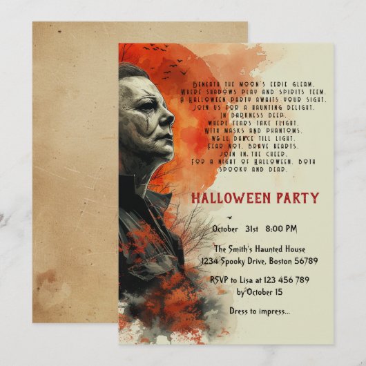 Halloween I Gedicht Kaart (Voorkant / Achterkant)