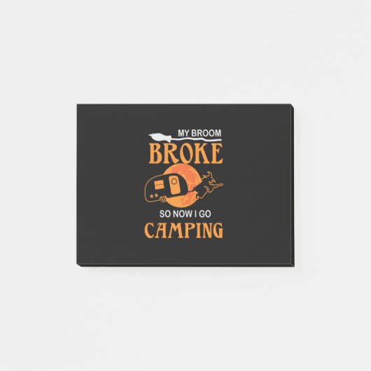 Halloween I Go Camping Birthday Post-it® Notes (Voorkant)