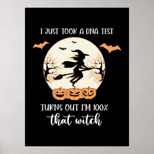 Halloween I Just Took A DNA Test Birthday Poster (Voorkant)